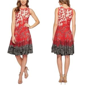 Nic and Zoe Terrace Twirl fit and flare Elegant knit Dress